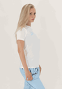 40232028-WHBL_T-shirt logo women Sportsstyle White-Blue_Main.webp