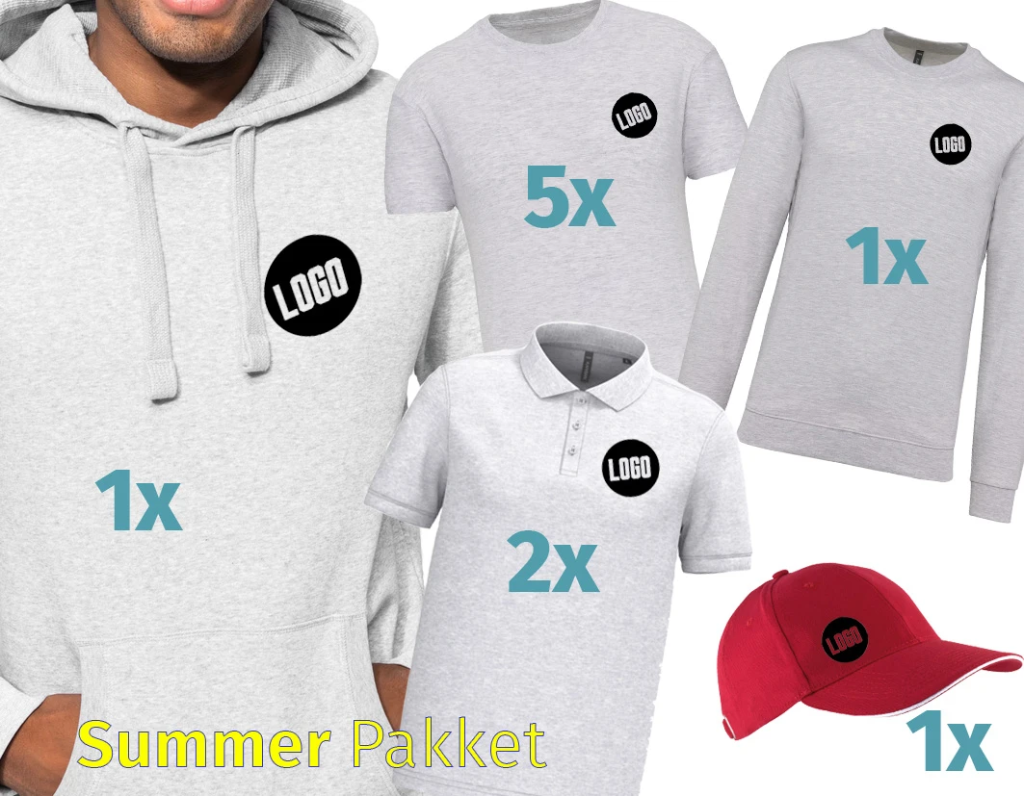 [05.TP.SUM.1] Textilpaket "Sommer", mit 1-farbigem Druck