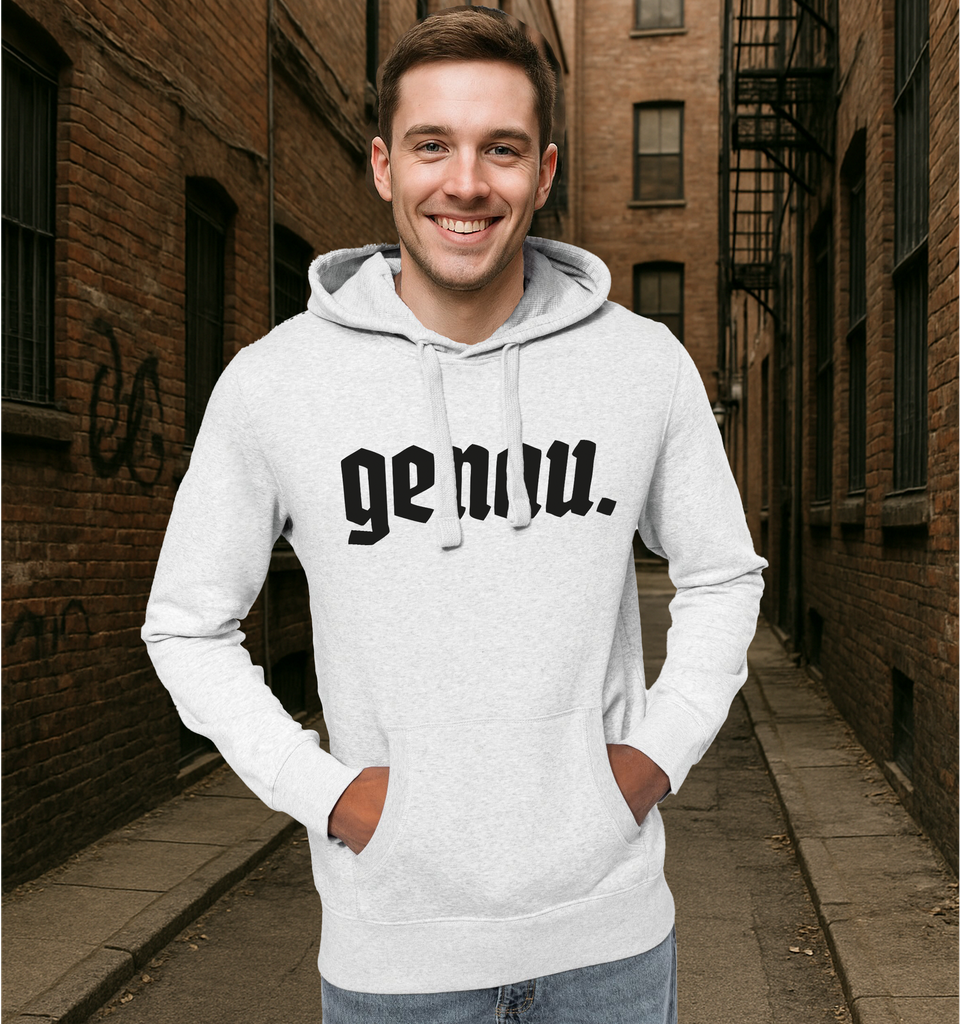 [05.gen.03.1] Kapuzenpulli GENAU, grau (Herren XS)