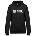 Damen-Kapuzenpullover GENAU, schwarz