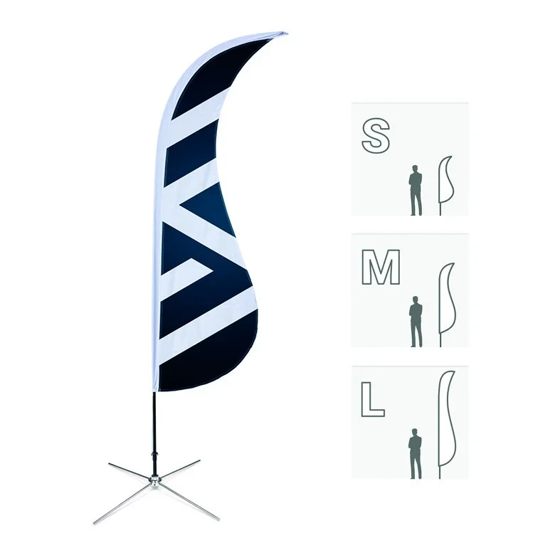 Beach flag, wave model (incl. storage bag)